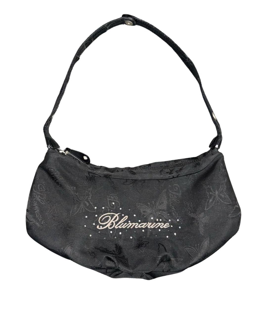 BLUMARINE Черная тканевая сумка с короткими ручками, фото 1