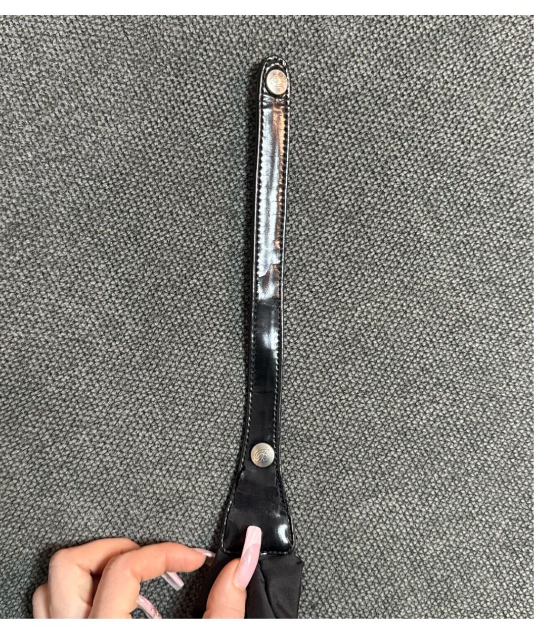 BLUMARINE Черная тканевая сумка с короткими ручками, фото 7