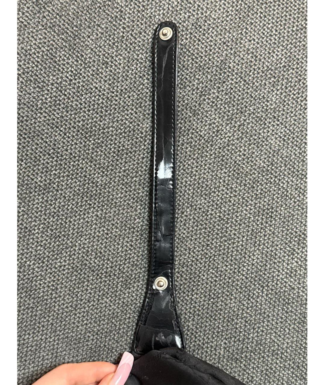 BLUMARINE Черная тканевая сумка с короткими ручками, фото 6