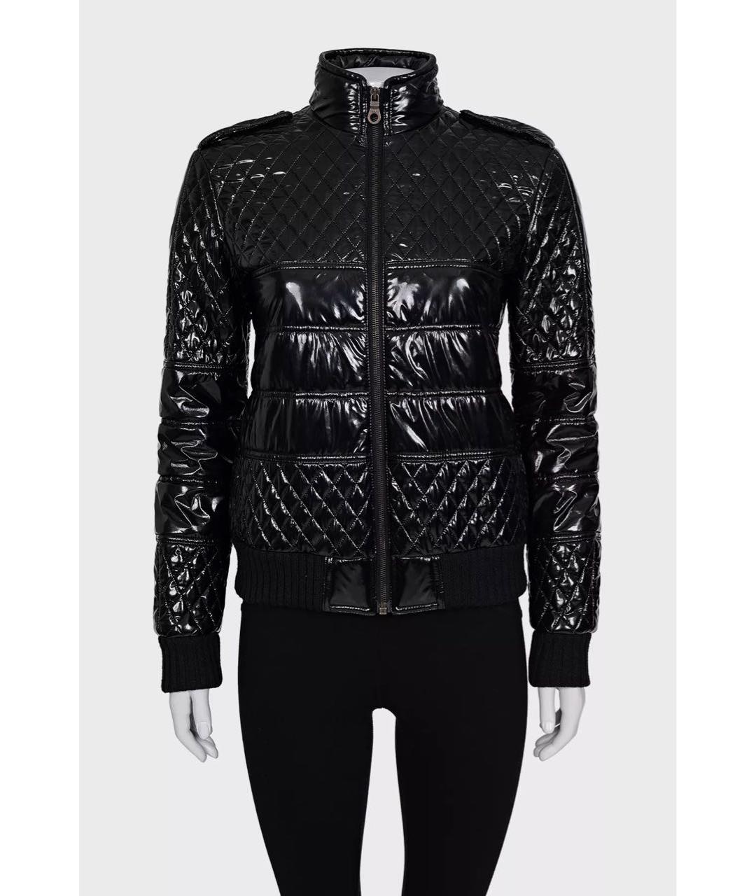 CHANEL Черная полиуретановая куртка, фото 8