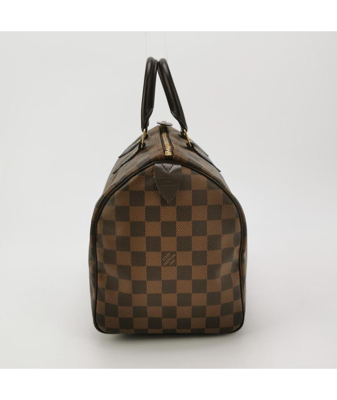 LOUIS VUITTON Коричневая кожаная сумка с короткими ручками, фото 2