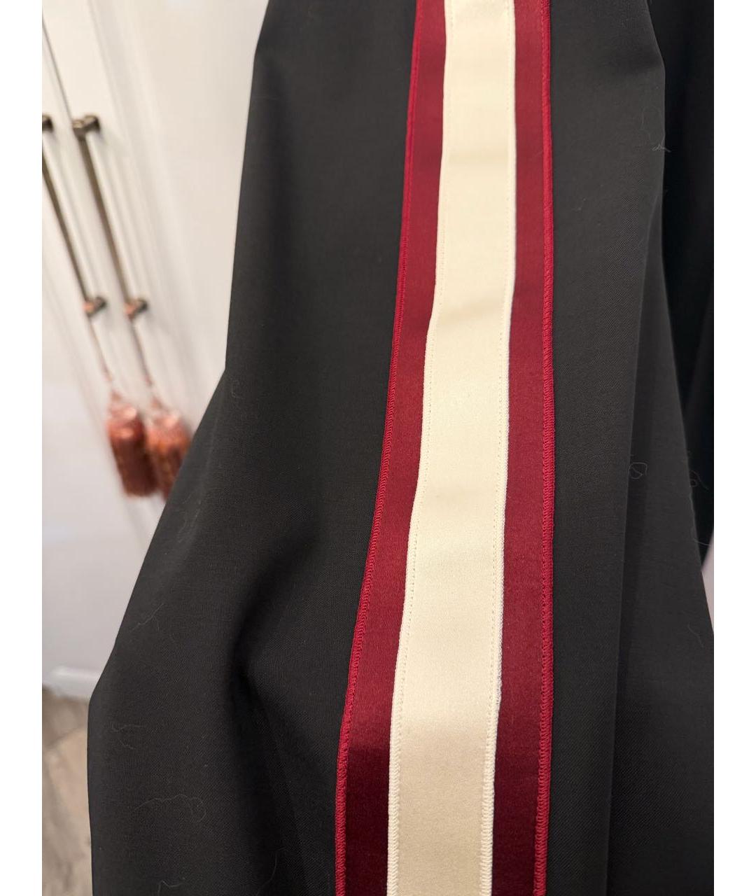 DOLCE&GABBANA Черные шерстяные брюки широкие, фото 2