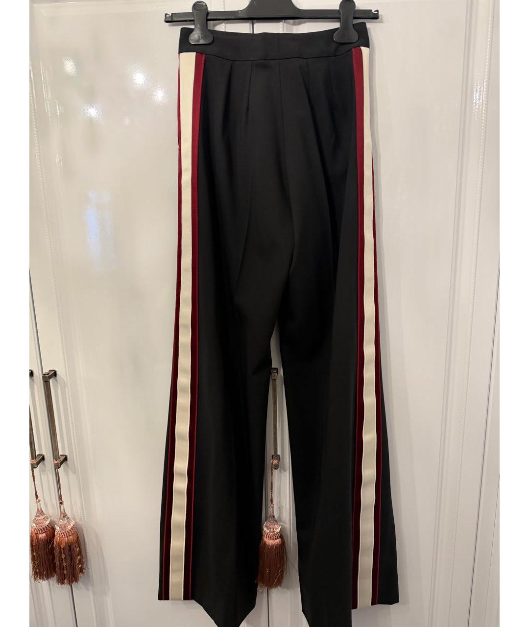 DOLCE&GABBANA Черные шерстяные брюки широкие, фото 5