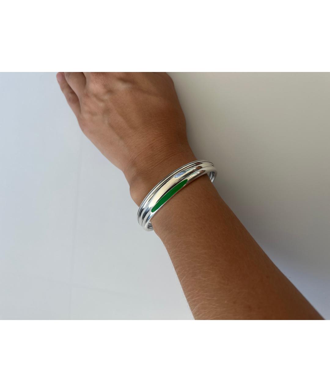 BOTTEGA VENETA Серебрянный серебряный браслет, фото 5