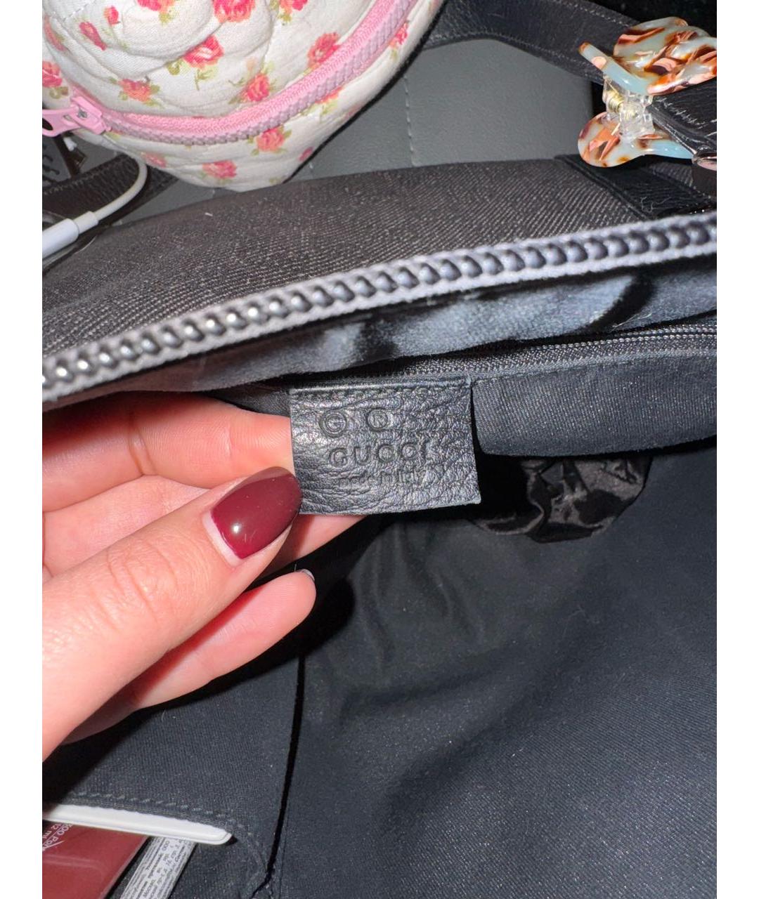 GUCCI Черная сумка тоут, фото 7