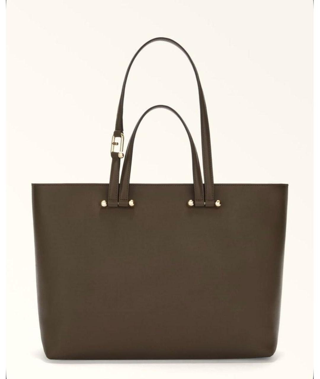 FURLA Коричневая кожаная сумка через плечо, фото 3