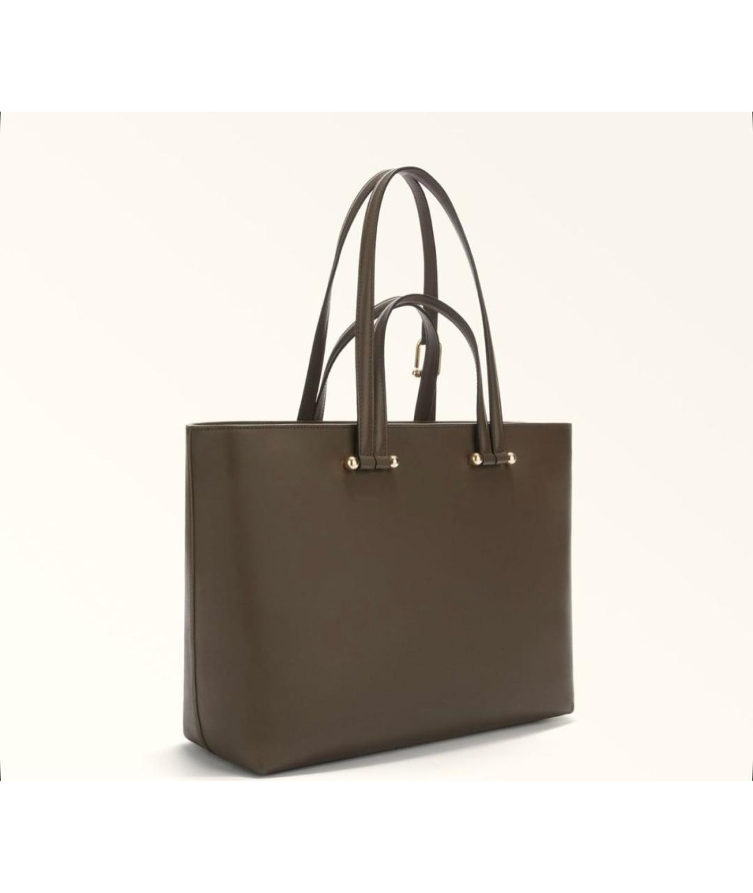 FURLA Коричневая кожаная сумка через плечо, фото 2