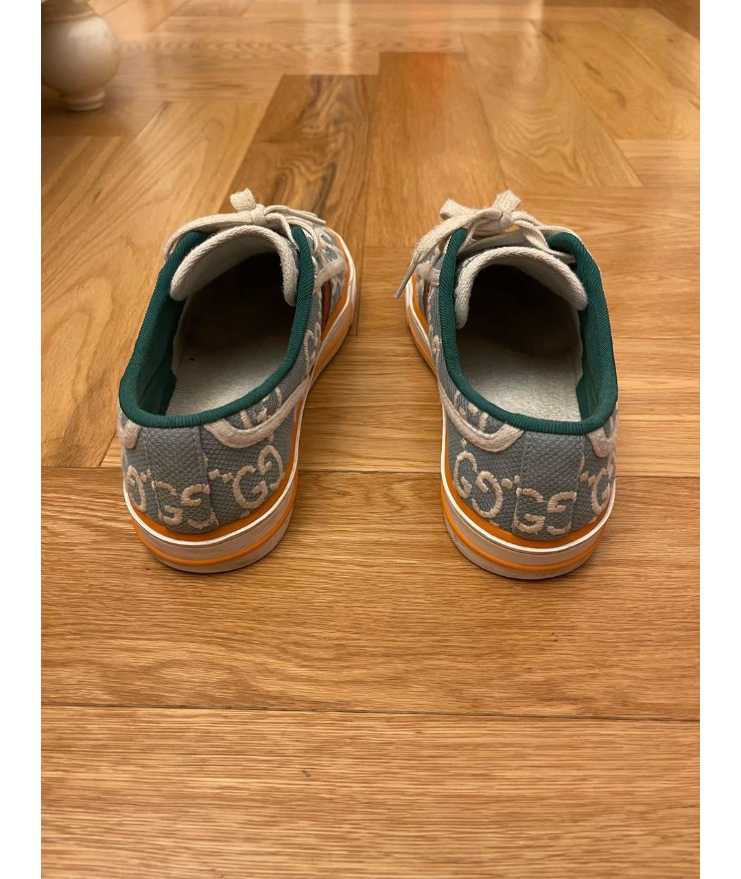 GUCCI Голубые текстильные кеды, фото 3