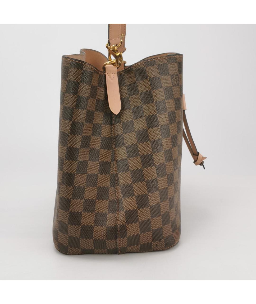 LOUIS VUITTON Коричневая кожаная сумка тоут, фото 3