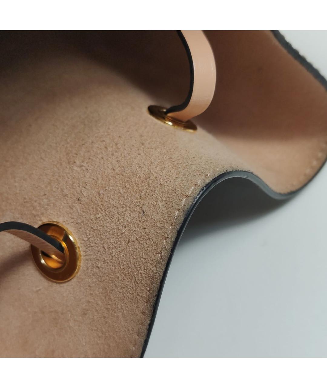 LOUIS VUITTON Коричневая кожаная сумка тоут, фото 7