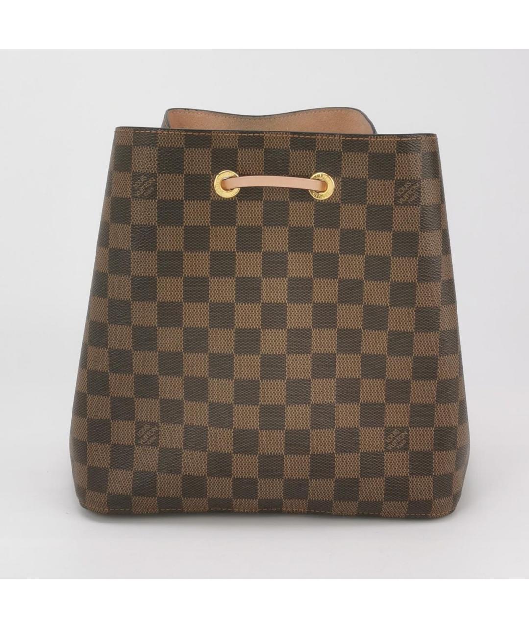 LOUIS VUITTON Коричневая кожаная сумка тоут, фото 4