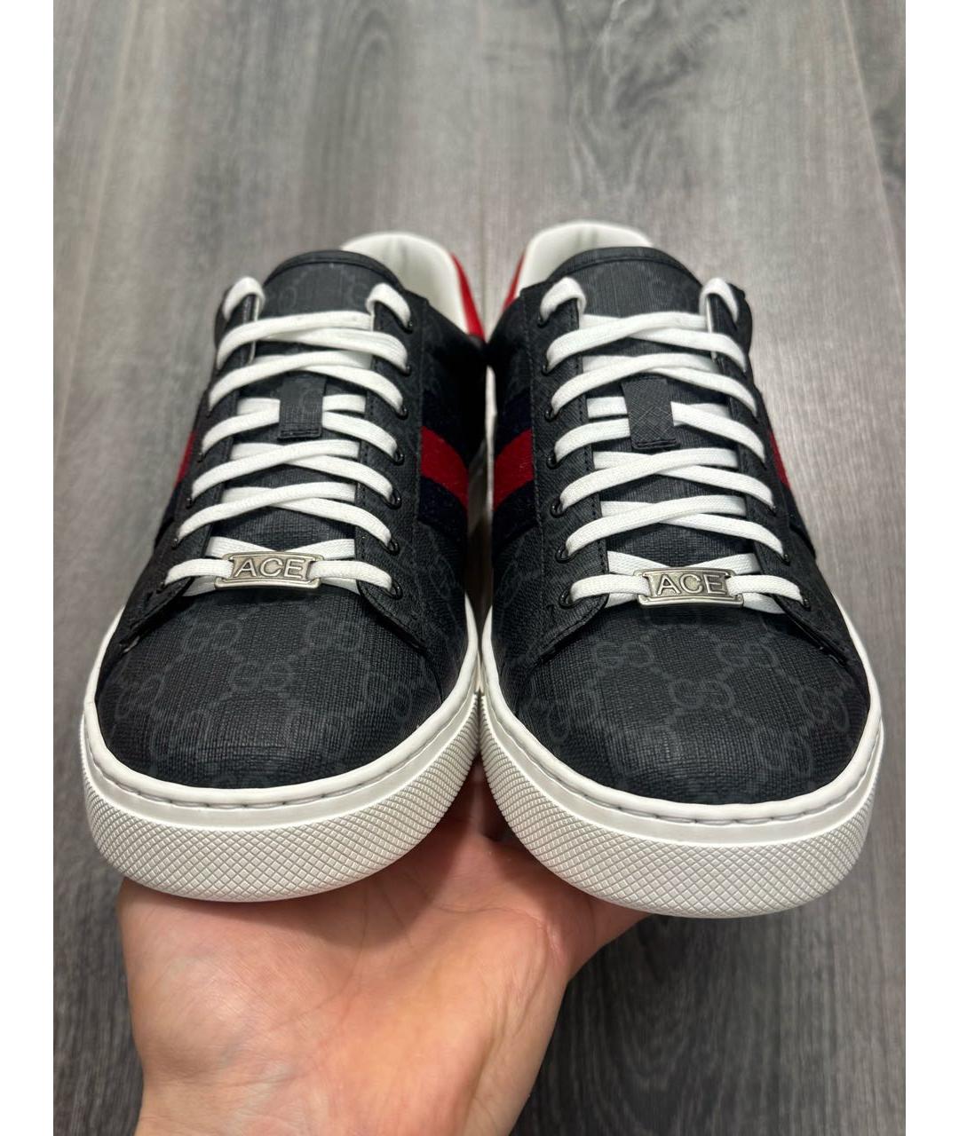 GUCCI Черные низкие кроссовки / кеды, фото 2