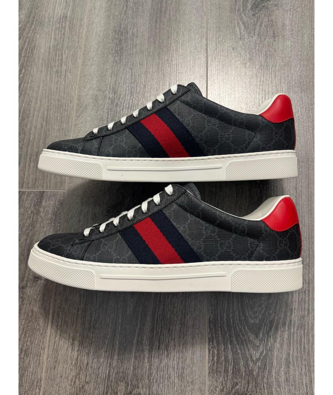 GUCCI Черные низкие кроссовки / кеды, фото 9