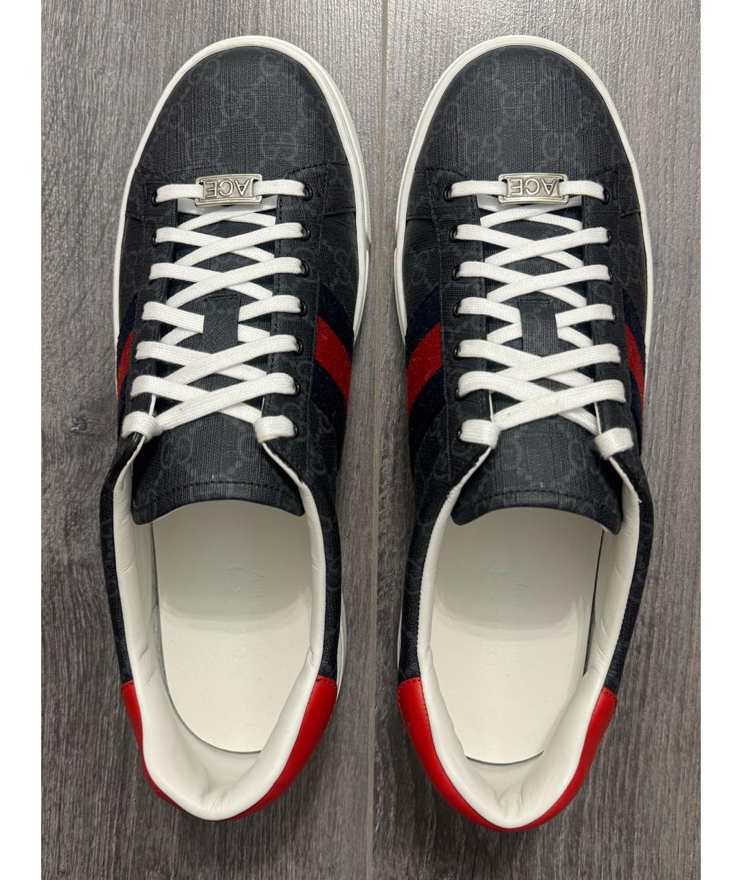 GUCCI Черные низкие кроссовки / кеды, фото 3