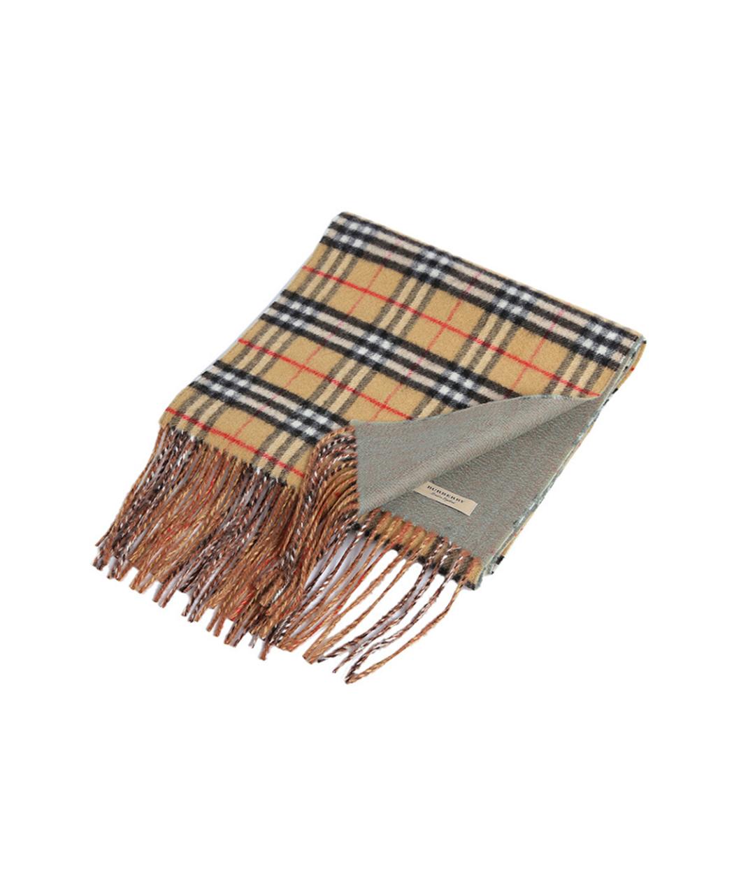 BURBERRY Бежевый шарф, фото 4