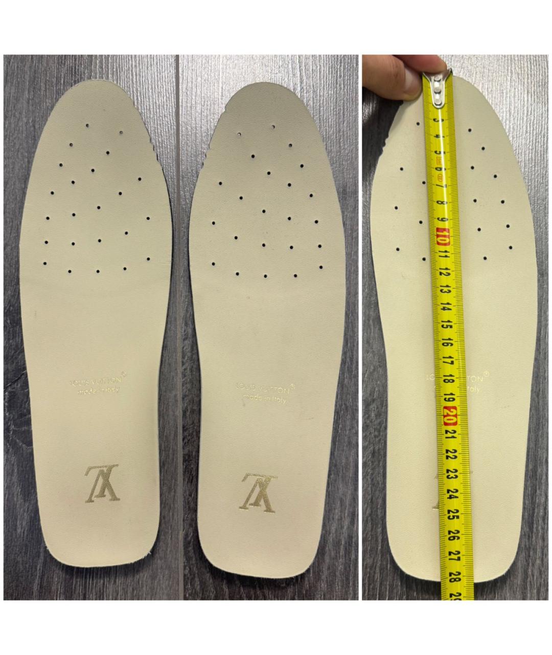 LOUIS VUITTON Бежевые текстильные мокасины, фото 8
