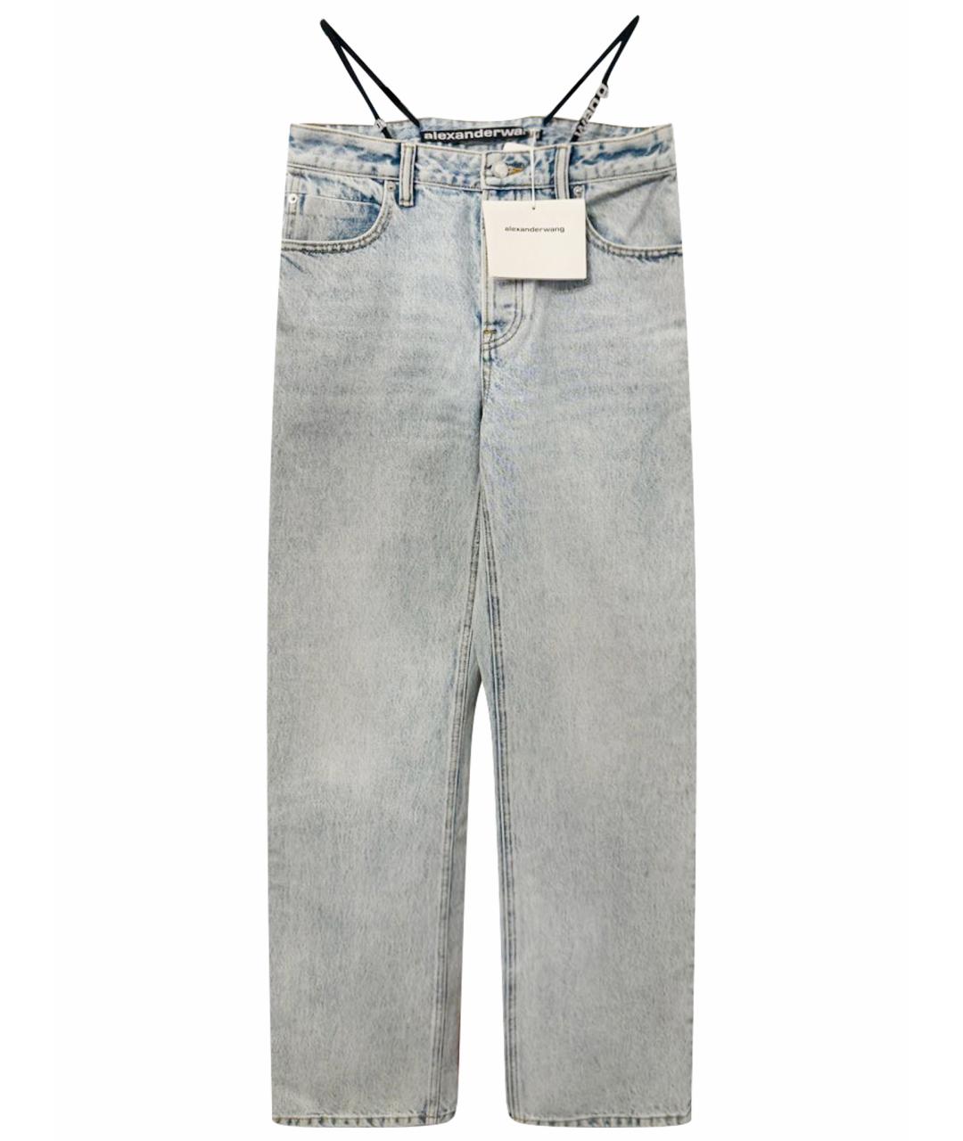 ALEXANDER WANG Голубые хлопковые прямые джинсы, фото 1