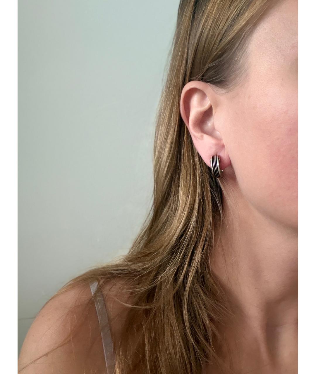 BOTTEGA VENETA Зеленые серебряные серьги, фото 4