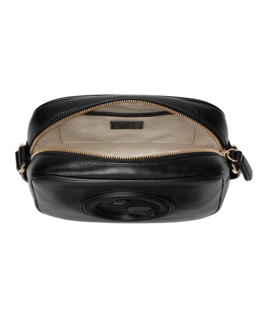 GUCCI Черная кожаная сумка через плечо, фото 5