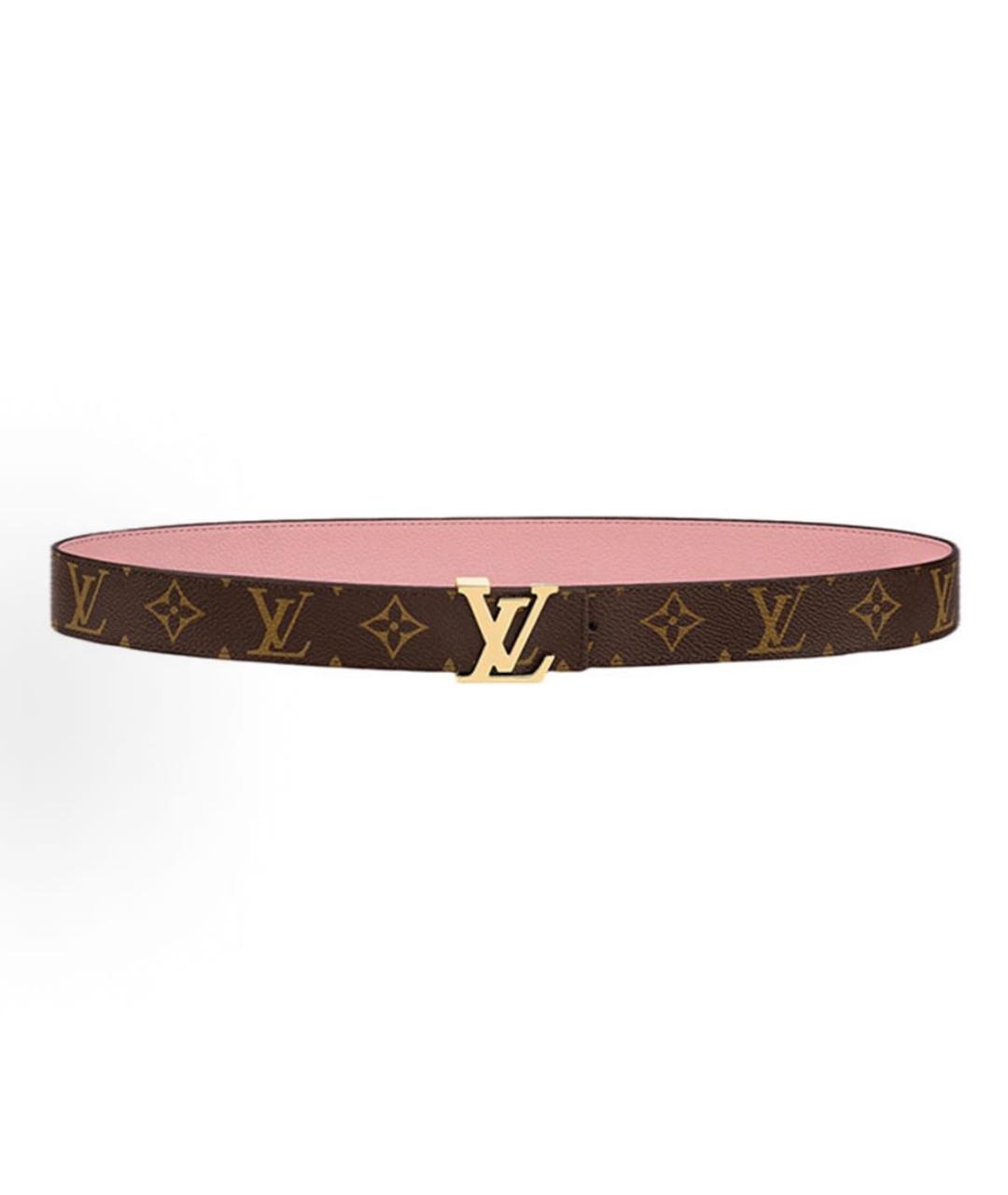 LOUIS VUITTON Коричневый кожаный ремень, фото 6