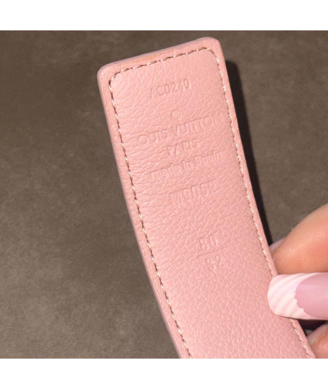 LOUIS VUITTON Коричневый кожаный ремень, фото 2