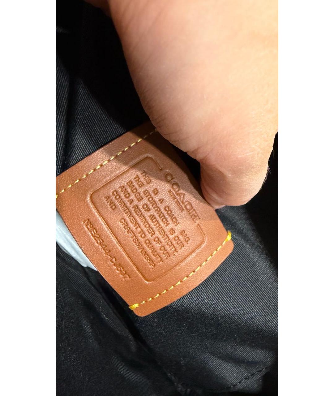 COACH Черная кожаная поясная сумка, фото 6