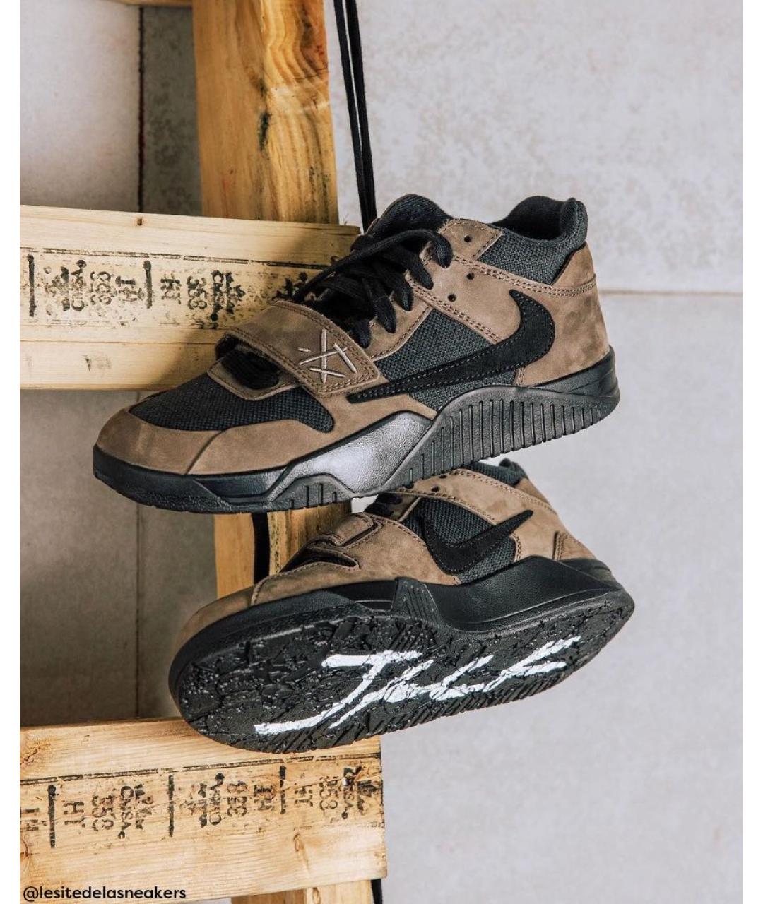 NIKE Коричневые низкие кроссовки / кеды, фото 7