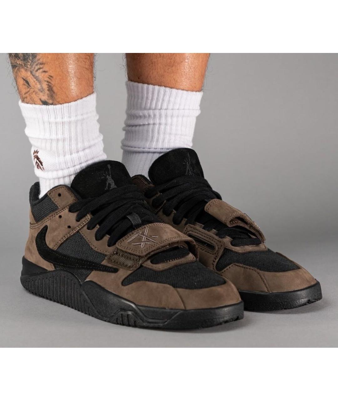 NIKE Коричневые низкие кроссовки / кеды, фото 8