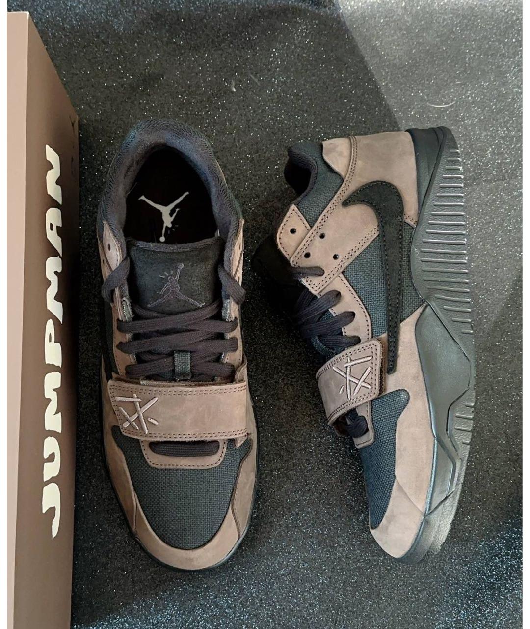 JORDAN Коричневые низкие кроссовки / кеды, фото 8