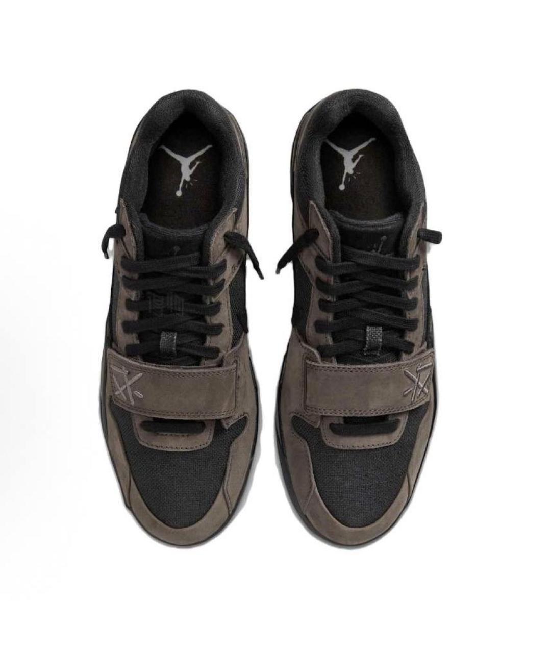 JORDAN Коричневые низкие кроссовки / кеды, фото 4