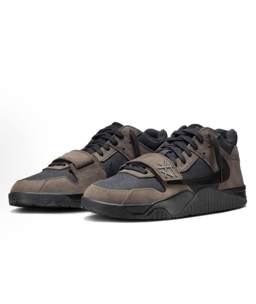 JORDAN Коричневые низкие кроссовки / кеды, фото 3