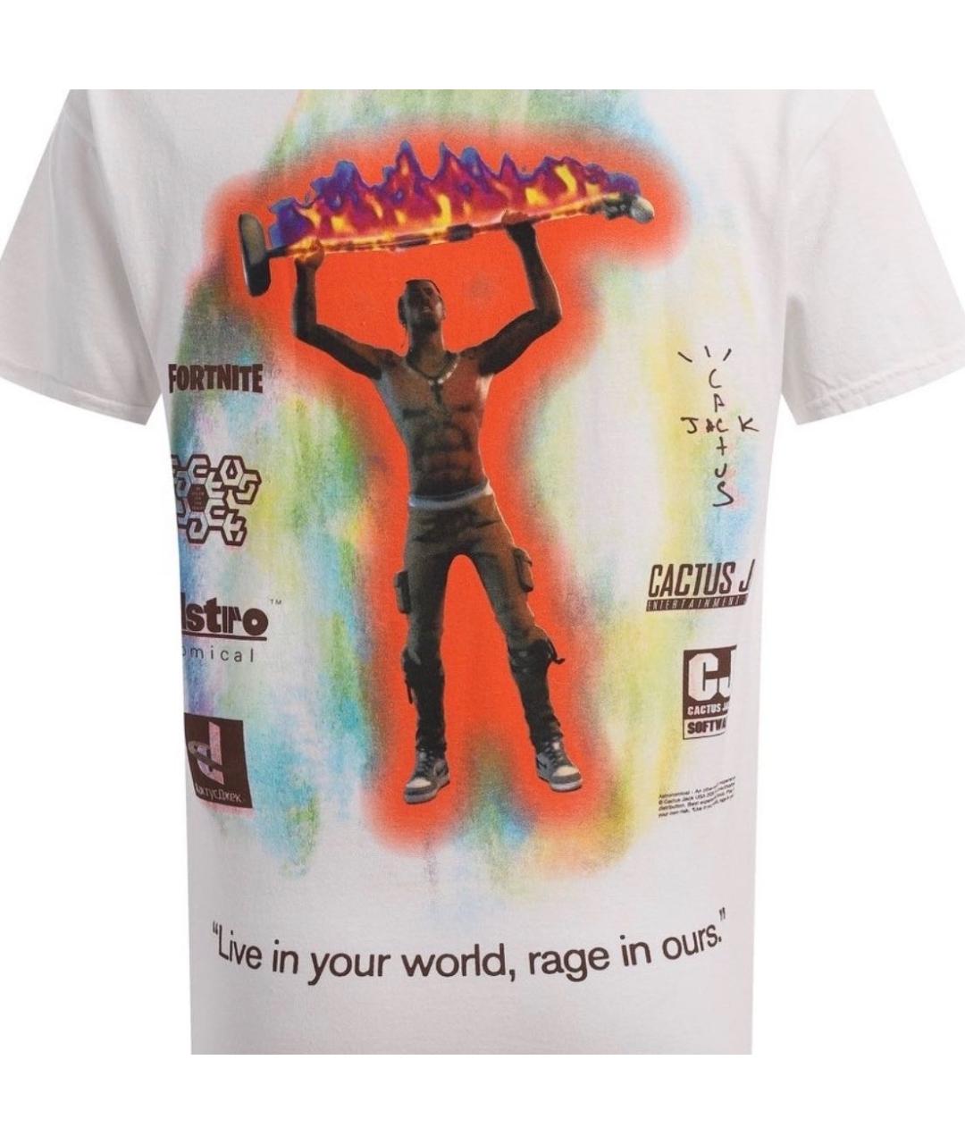CACTUS JACK BY TRAVIS SCOTT Белая хлопковая футболка, фото 4