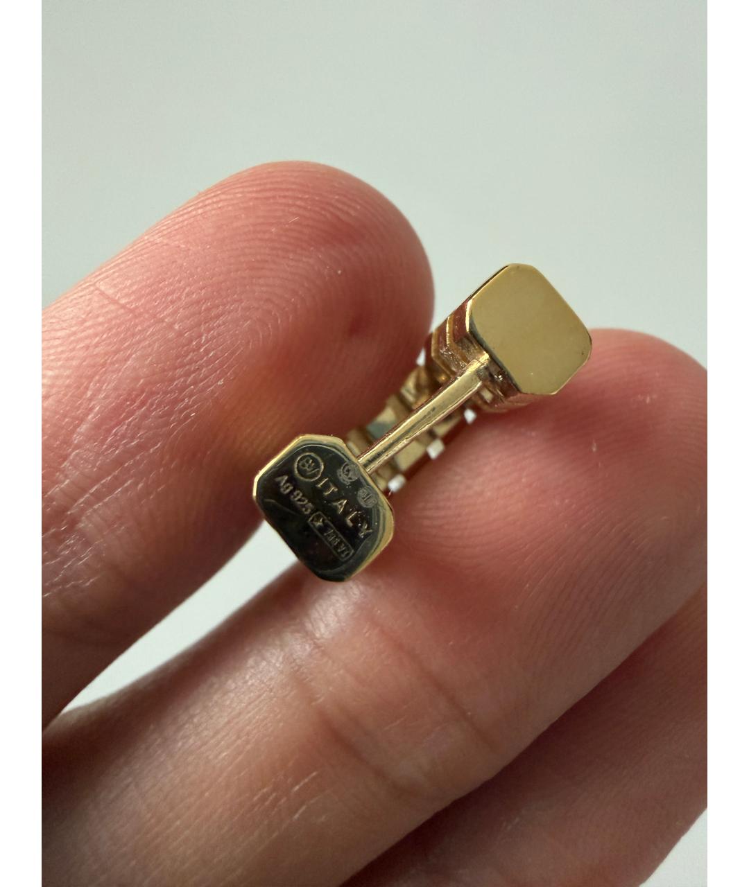 BOTTEGA VENETA Золотые серебряные серьги, фото 3