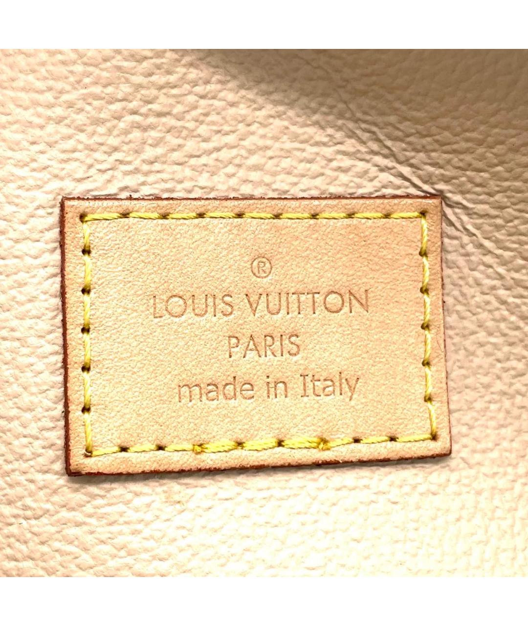 LOUIS VUITTON Коричневая кожаная косметичка, фото 8