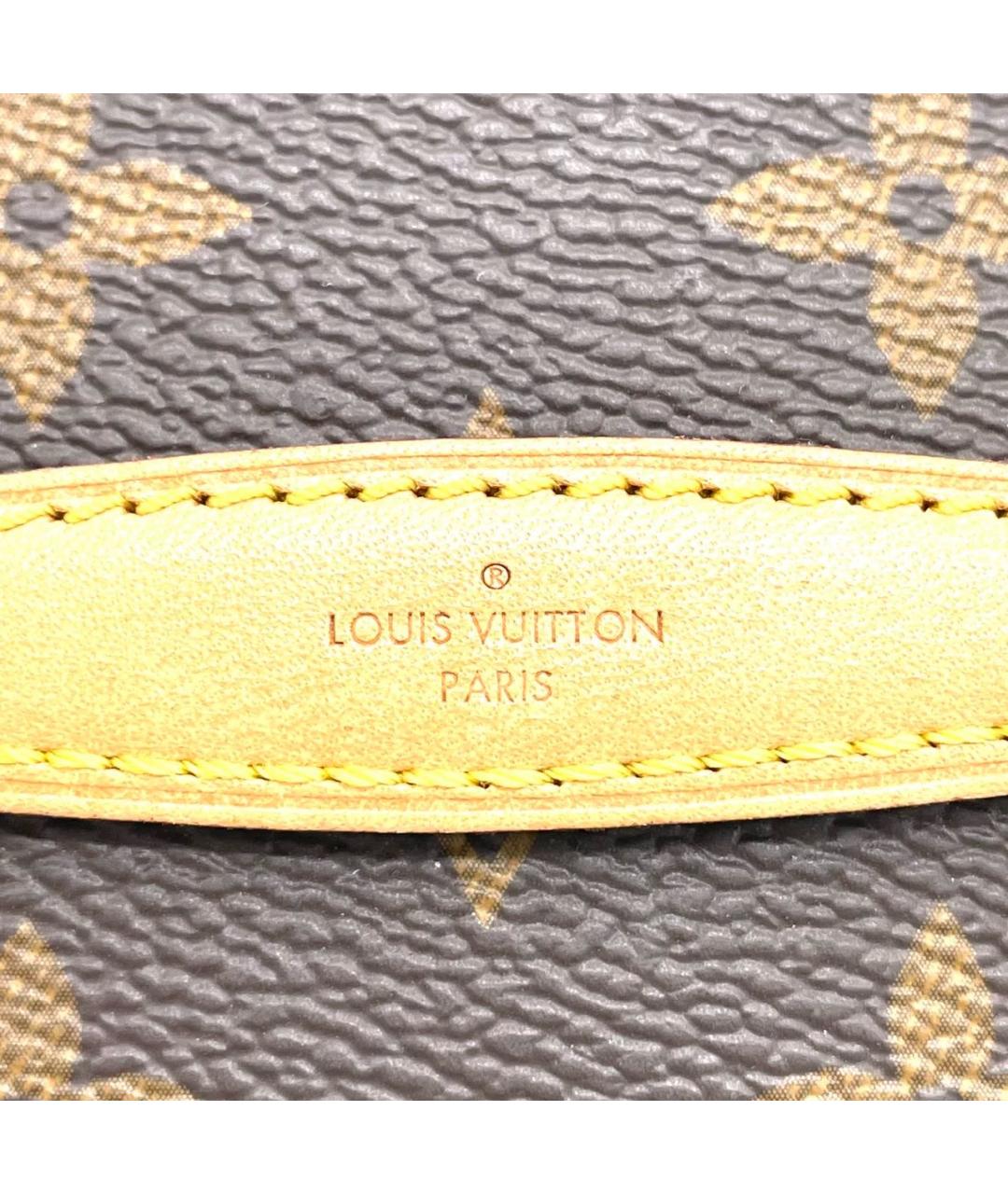 LOUIS VUITTON Коричневая кожаная косметичка, фото 7