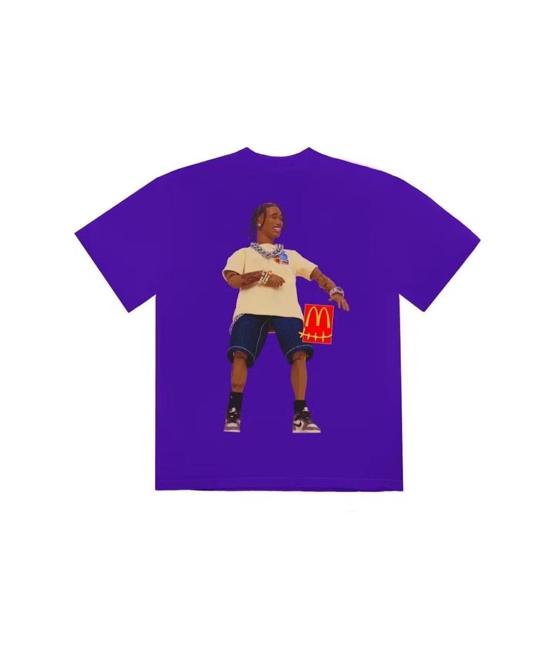 CACTUS JACK BY TRAVIS SCOTT Фиолетовая хлопковая футболка, фото 2