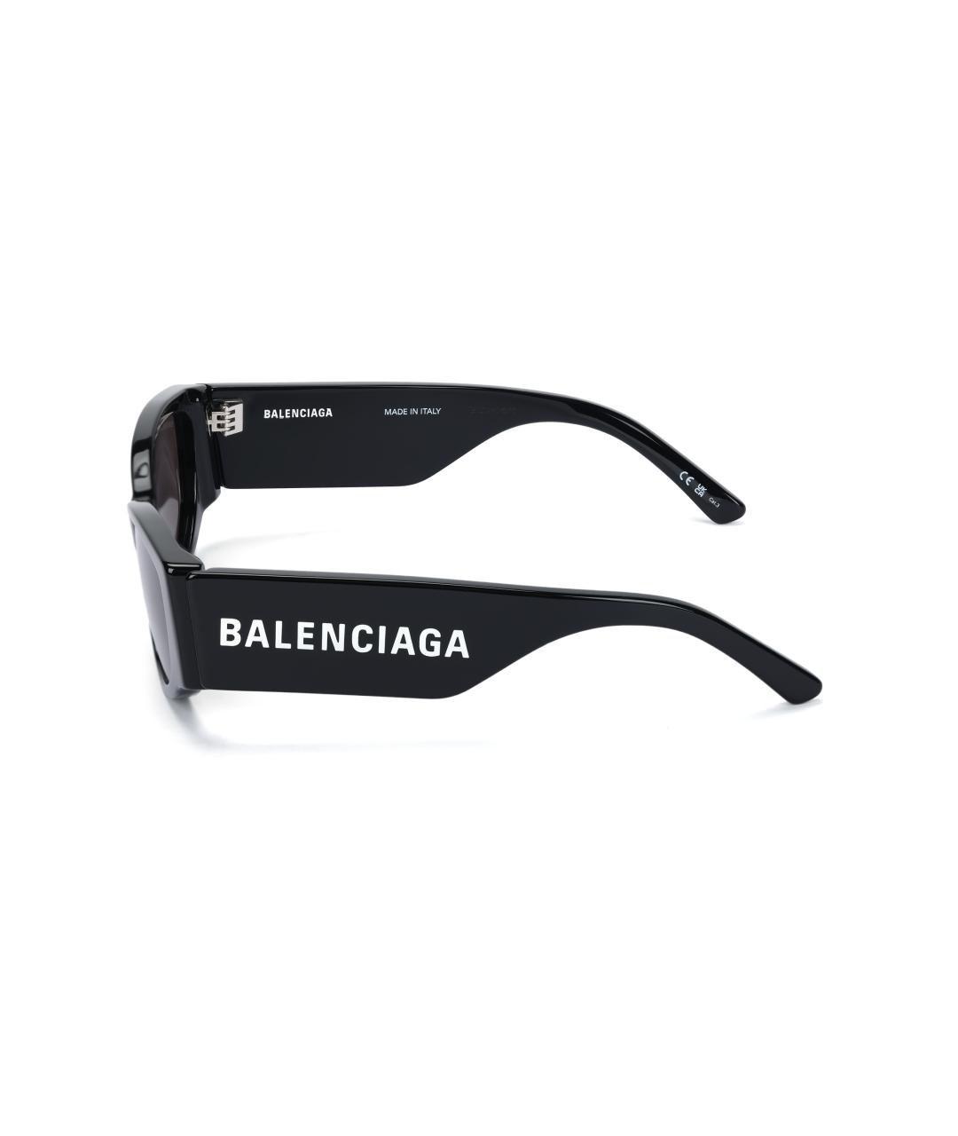 BALENCIAGA Черные пластиковые солнцезащитные очки, фото 3