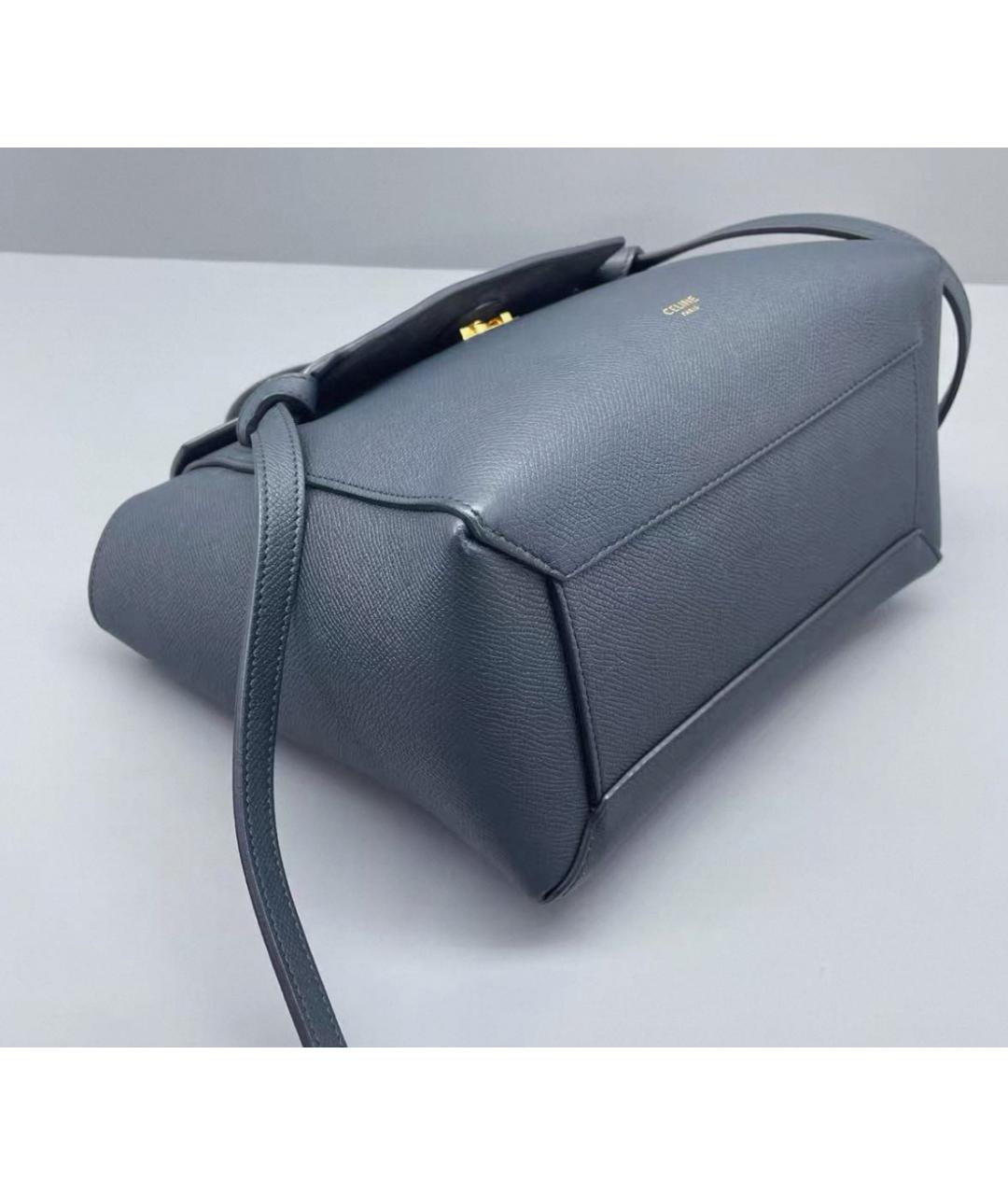 CELINE Темно-синяя кожаная сумка через плечо, фото 5