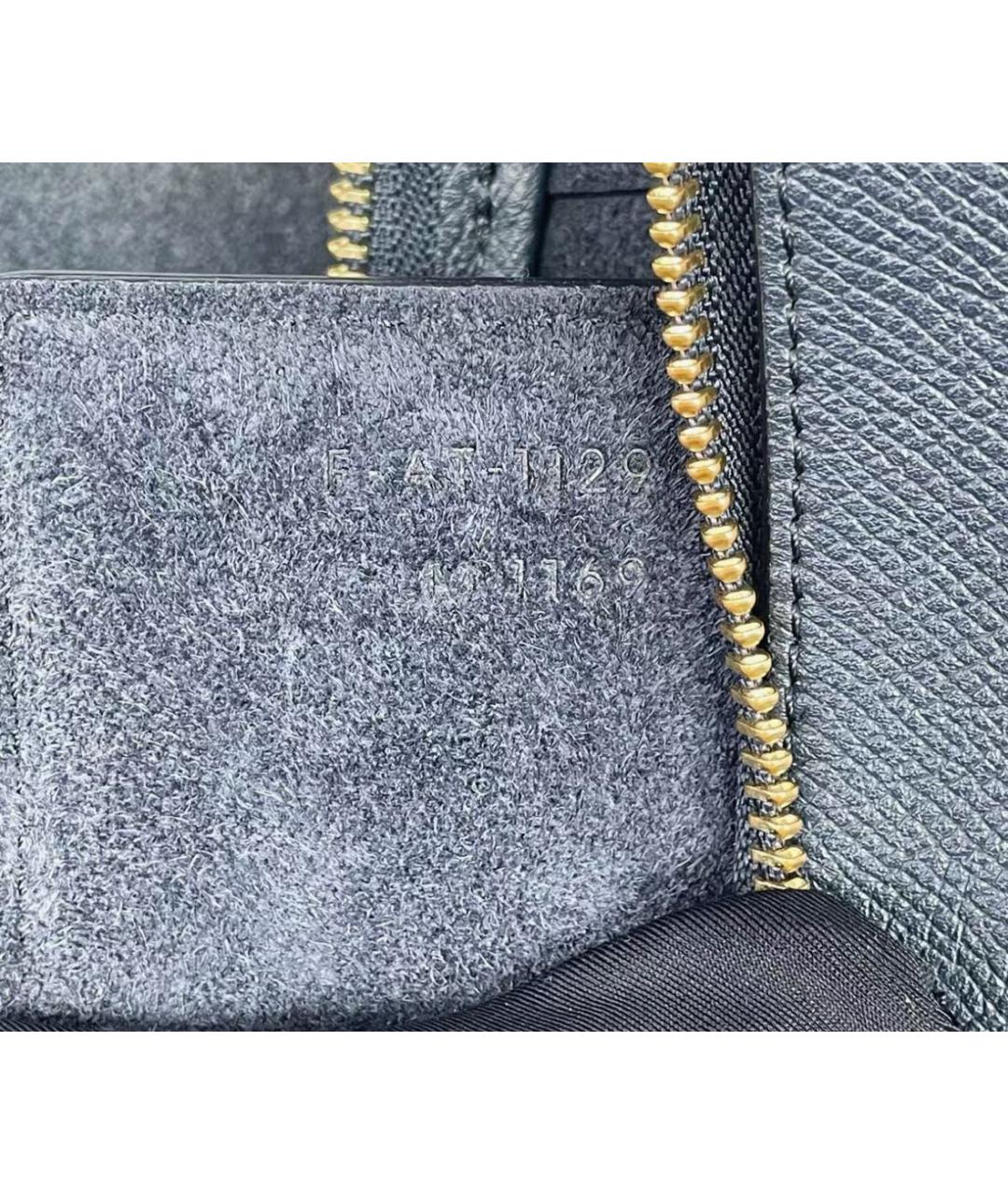 CELINE Темно-синяя кожаная сумка через плечо, фото 4