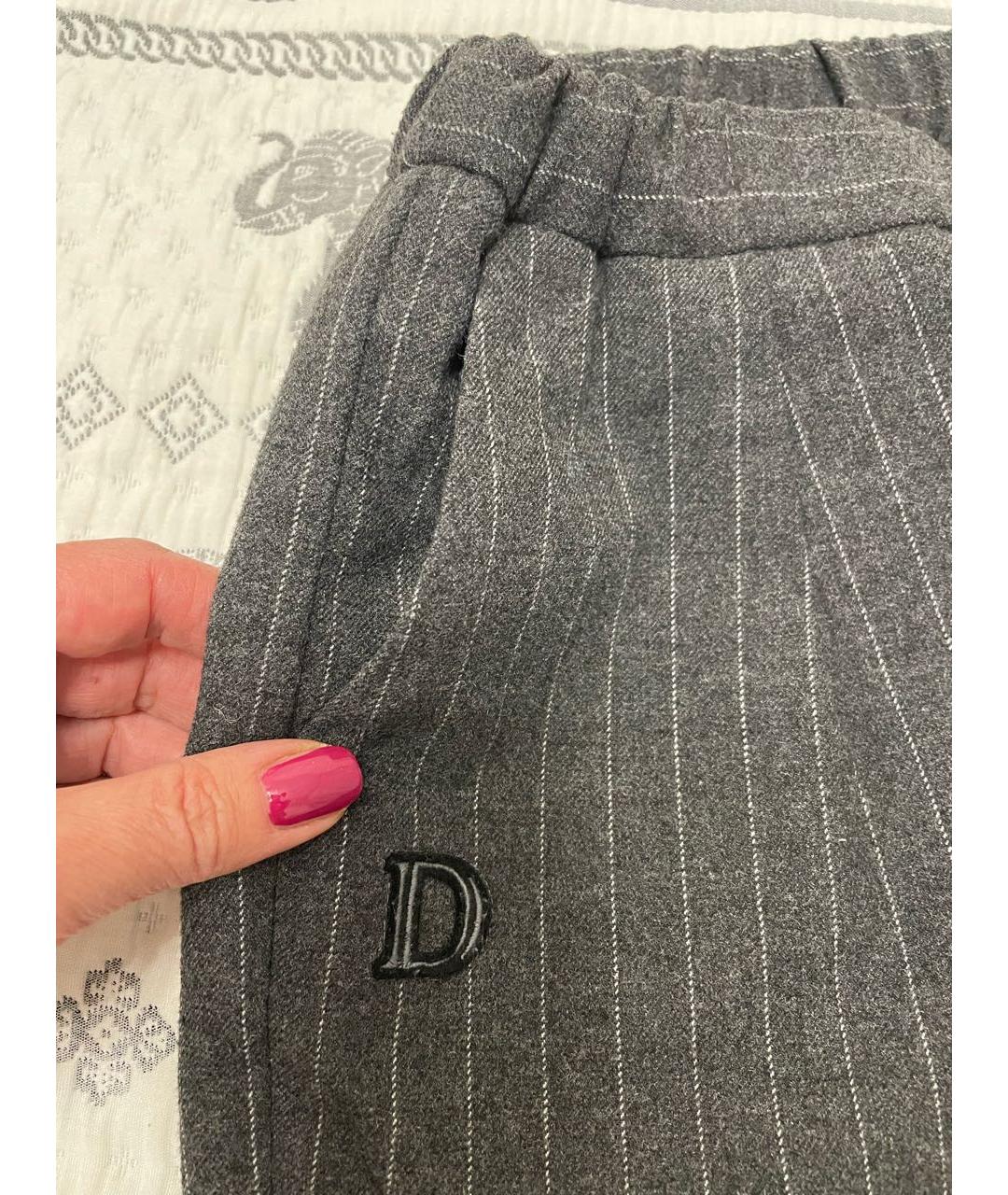 BABY DIOR Серые шерстяные брюки и шорты, фото 3