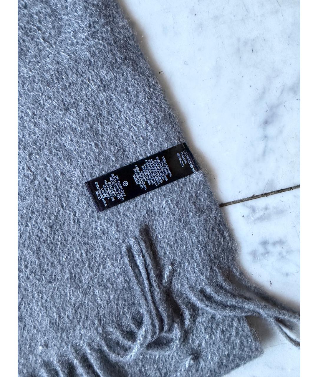 PAUL SMITH Серый кашемировый шарф, фото 4