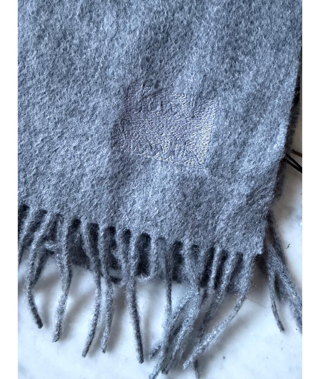 PAUL SMITH Серый кашемировый шарф, фото 2