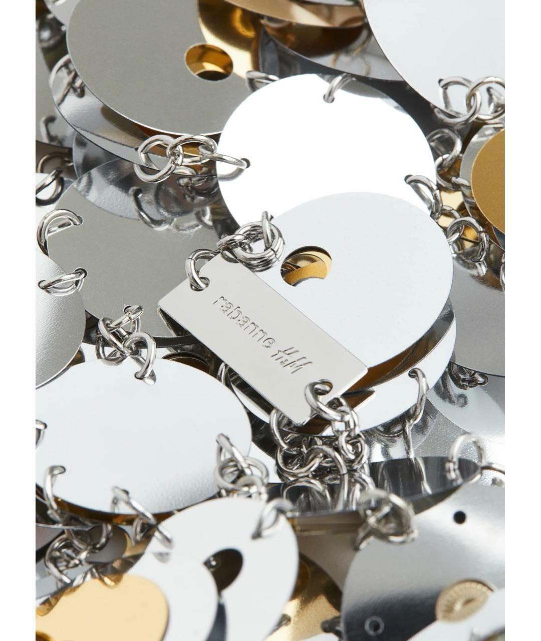 PACO RABANNE Серебряное коктейльное платье, фото 2