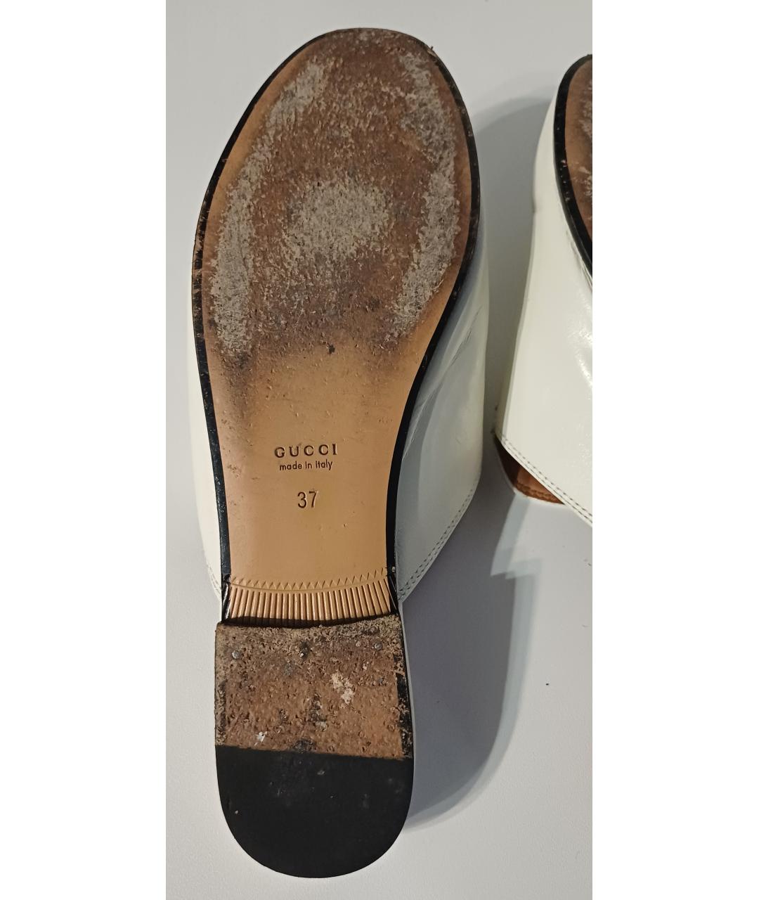 GUCCI Бежевые кожаные мюли, фото 5