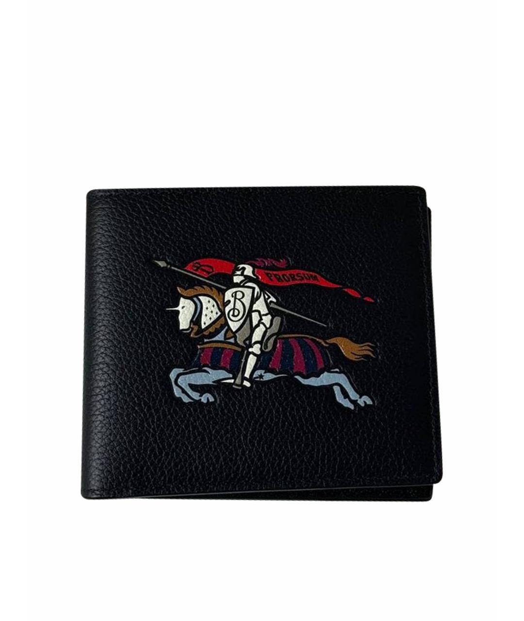 BURBERRY Черный кожаный кошелек, фото 1