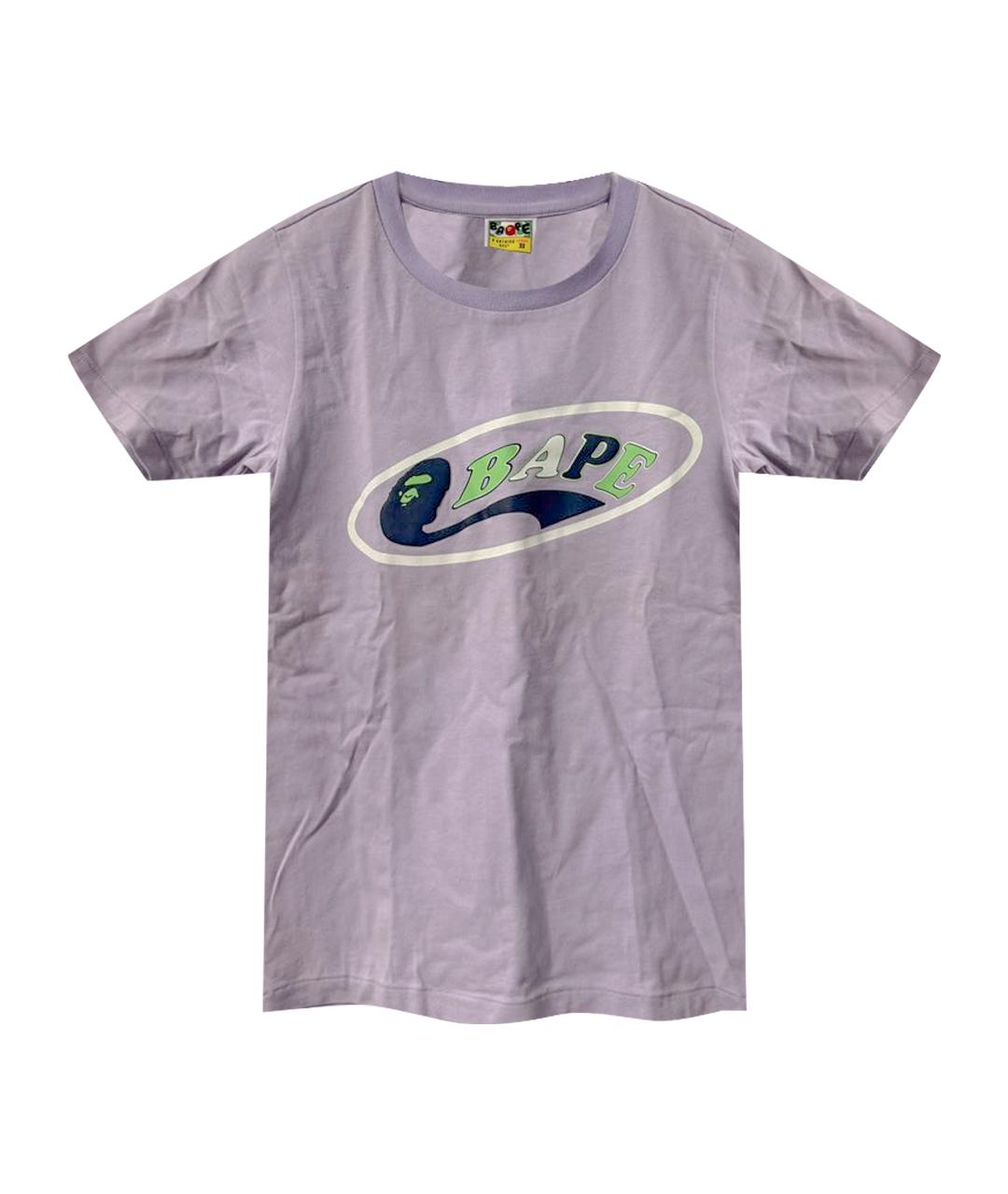 BAPE Фиолетовая хлопковая футболка, фото 1