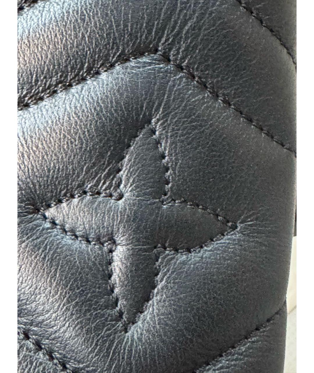 LOUIS VUITTON Черная кожаная поясная сумка, фото 6