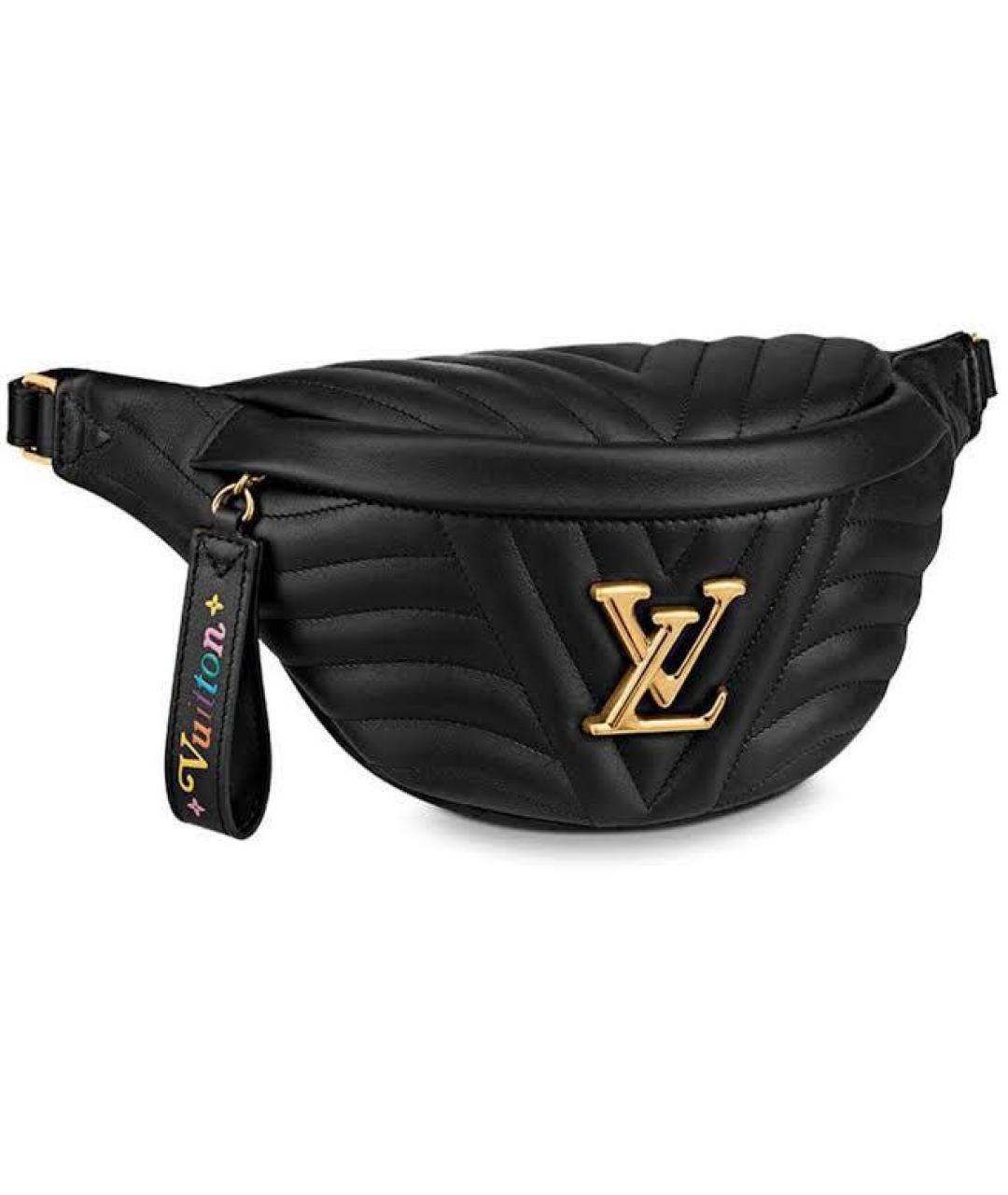 LOUIS VUITTON Черная кожаная поясная сумка, фото 1