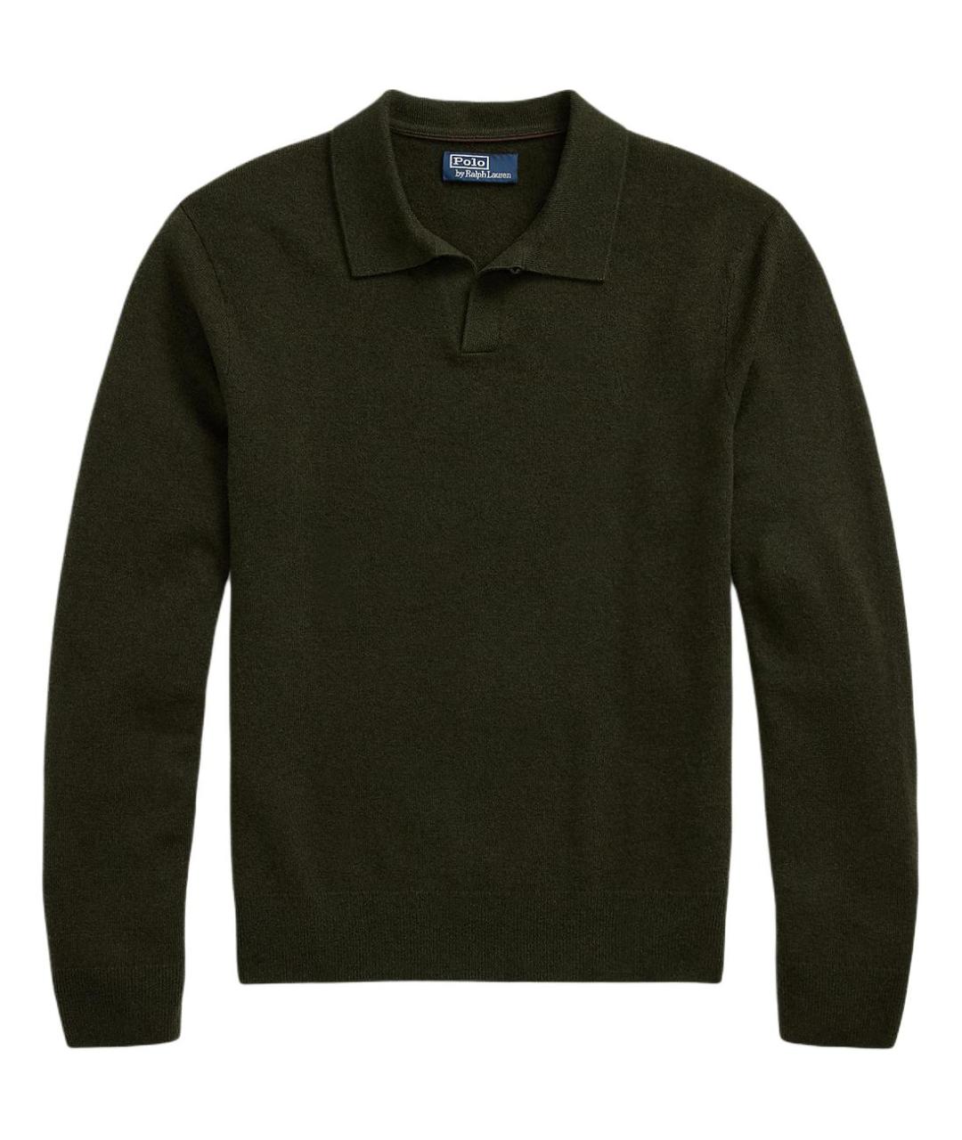 POLO RALPH LAUREN Зеленый шерстяной джемпер / свитер, фото 1