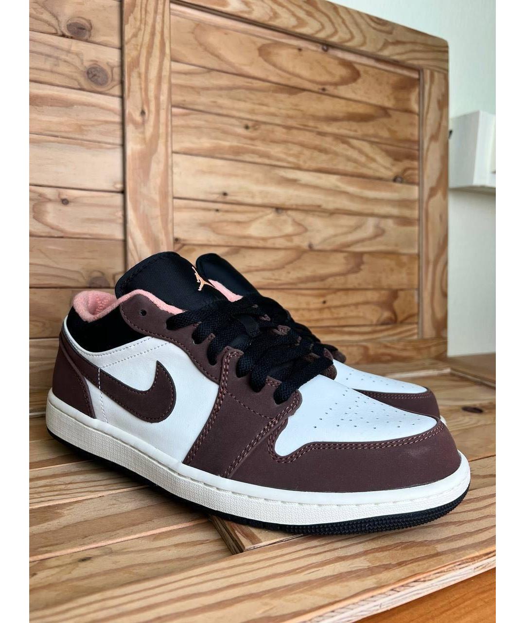 JORDAN Коричневые нубуковые низкие кроссовки / кеды, фото 4